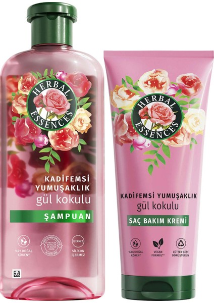 Herbal Essences Herbal Es Kadife Yumuşaklık Gül Koku Bak Kr 250ML+ŞAMP250ML