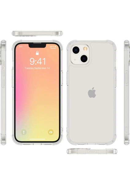 Esr iPhone 13 Ice Shield Temperli Köşeli Mat Şeffaf Kılıf- Matte Clear