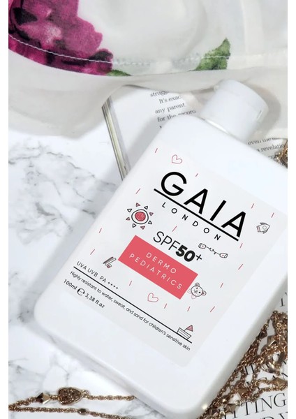 Çocuklar Için Cildi Için Suya, Tere ve Kuma Karşı Çok Dayanıklı 50SPF Uva/uvb 100ML Güneş Kremi