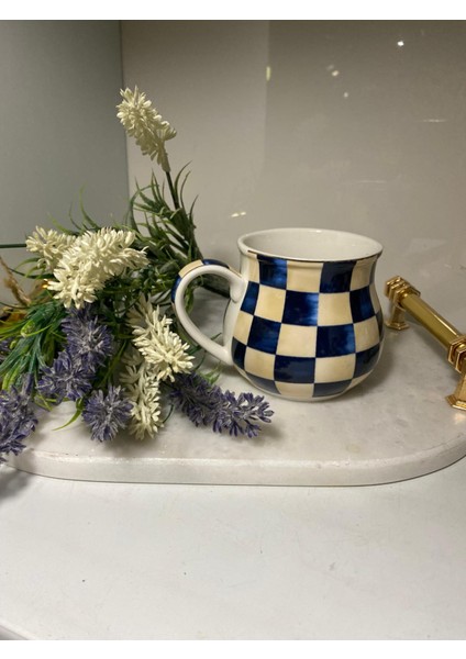 Arov Damalı Desen Ayran Kupa Bardağı Tekli