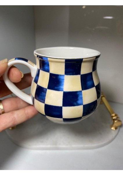 Arov Damalı Desen Ayran Kupa Bardağı Tekli