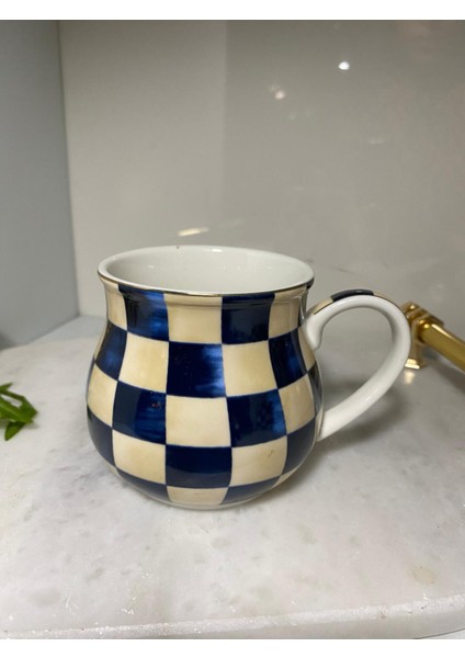 Arov Damalı Desen Ayran Kupa Bardağı Tekli