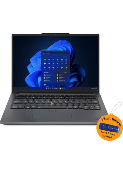 Thinkpad E14 Gen 5 I7-1355U 40GB Ram 2tb SSD MX550 2gb 14” WIN11P 21JLS2GTX ZI716 + Zitek 16 GB Flash Bellek