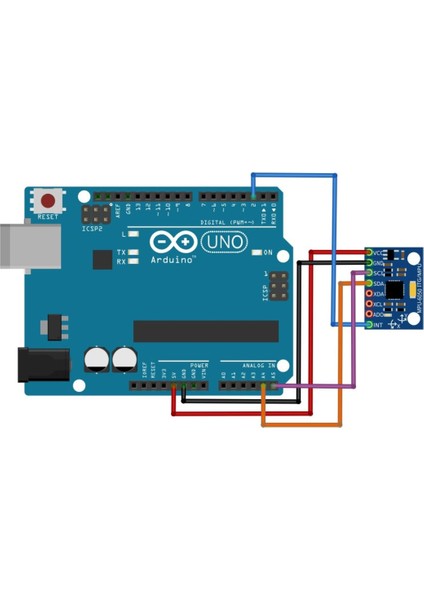 MPU-6050 6 Eksen Imu Sensör Modülü Ivme Ölçer Y-521 Gyro Accelometer