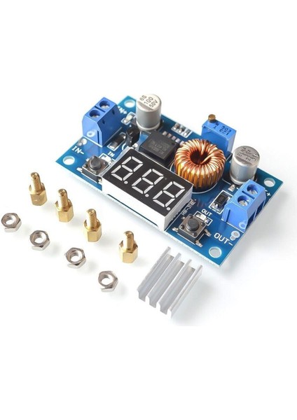 XL4015 Voltmetreli 5A Voltaj Düşürücü Ayarlanabilir Güç Kaynağı