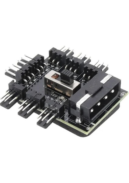 8 Port Fan Çoğaltıcı Hub Kartı Ide Güç Giriş Soketi Hız Kontrol