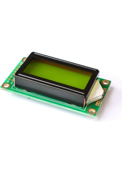 0802A 2x8 Yeşil Karakter LCD Modül Display Ekran 5V Siyah Yazı 8x2 8 x 2 LCD Menü Yazı
