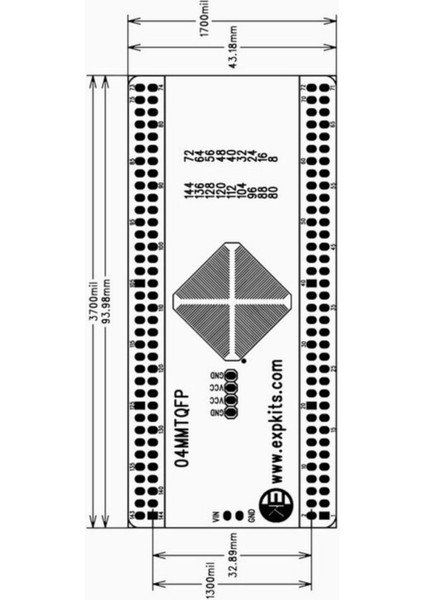 0.4mm Tqfp To Dıp Çevirici Pcb Proto Pcb Pertenaks Prototip Devre