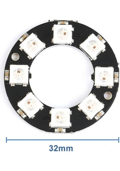 8 Bit Neopixel Halka Ring WS2812B 5050 Rgb LED Modül 5050 Adreslenebilir Lamba Kart Full Color Ekran