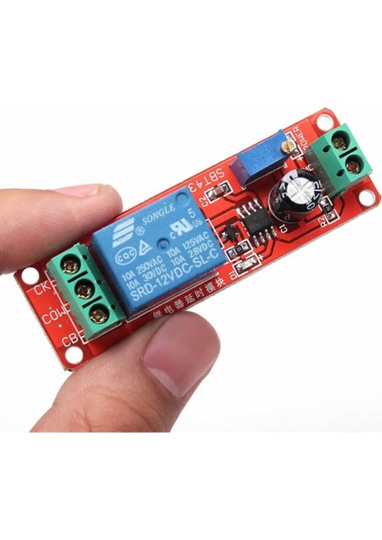 Dc 12V NE555 Zaman Gecikmeli Röle Modülü? 0 / 10 Saniye Süre Ayarlanabilir 220V 10A Anahtar