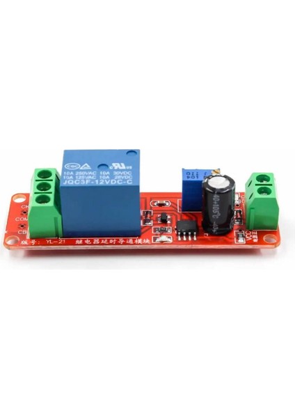 Dc 12V NE555 Zaman Gecikmeli Röle Modülü? 0 / 10 Saniye Süre Ayarlanabilir 220V 10A Anahtar