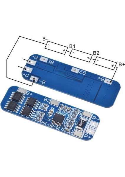 3s 10A Bms Lityum Li-Ion Batarya Koruma Kartı - 18650 Li-Ion Lipo