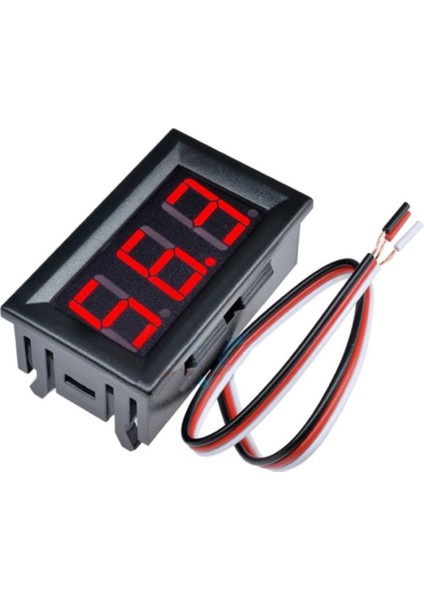 0.56 Inch Dc 0-100V Digital Kırmızı Voltmetre 3 Telli Panel Tip