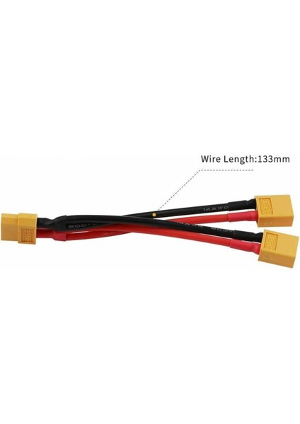 XT60 Konnektörlü Y Tip Birleştirici Kablo 10 cm Lipo Pil Batarya fırsatları
