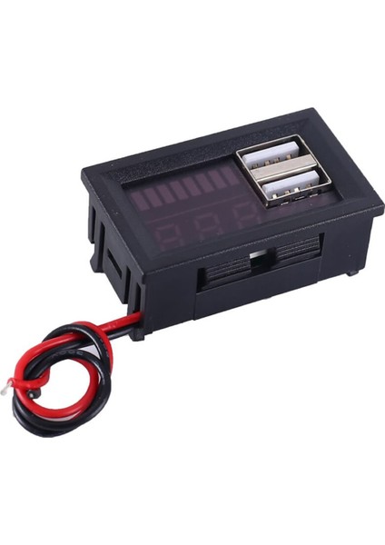 USB Soketli Voltmetreli Akü Kapasite Göstergesi 12V Pil Uyumlu fırsatları
