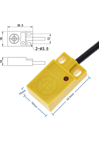 TL-W5MC1 Endüktif 5mm Metal Algılayıcı Sensör Npn No Temassız Proximity Anahtar 3 Telli Dc 6V-36V