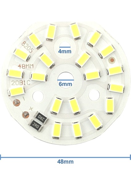 5730 5V 10W 48MM Beyaz LED Modül Aluminyum Pcb 20 LED Lamba Aydınlatma Işık