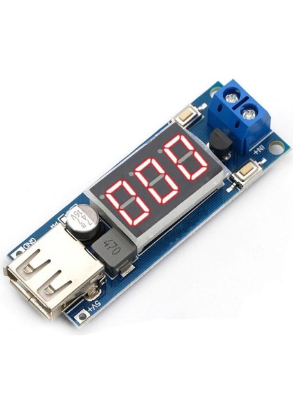 40V To 5V 2A Voltaj Düşürücü USB Çıkış Soketi Mobil Güç Kaynağı Power Modül Voltmetre Mp4 Araba Araç