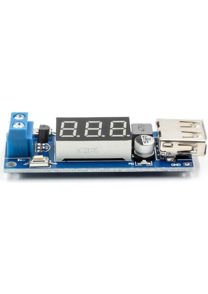 40V To 5V 2A Voltaj Düşürücü USB Çıkış Soketi Mobil Güç Kaynağı Power Modül Voltmetre Mp4 Araba Araç