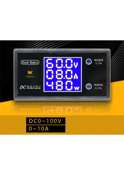 Dc 0-100V 10A Digital Voltmetre Ampermetre ve Wattmetre Deekrobot 0-1000W Mavi LCD fırsatları