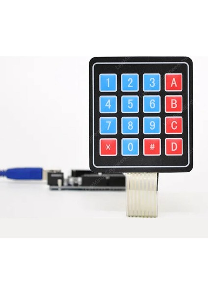 4 x 4 Matrix Membran Keypad 16 Buton Tuş Takımı Keyboard Klavye Alarm Şifre Kilit