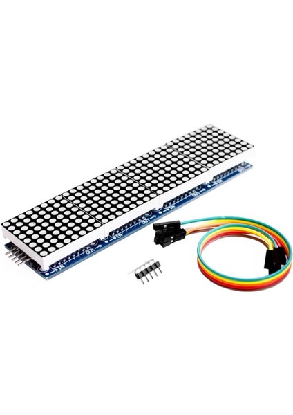 MAX7219 4lü Dot Matrix Modül 64 Nokta LED Ekran 5V 8x8 Matris 5 Pin Kontrol Ortak Katot