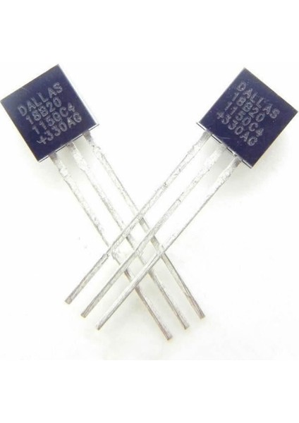 DS18B20 Sıcaklık Isı Sensörü Dijital Termometre Ic -55C 125C To-92 -0.5c Hassasiyet 9/12 Bit Adc
