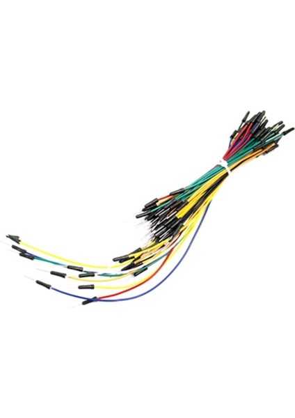 65'li Erkek-Erkek Breadboard Jumper Kablo Seti Esnek 65 Adet