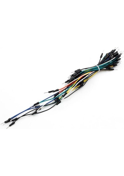65'li Erkek-Erkek Breadboard Jumper Kablo Seti Esnek 65 Adet