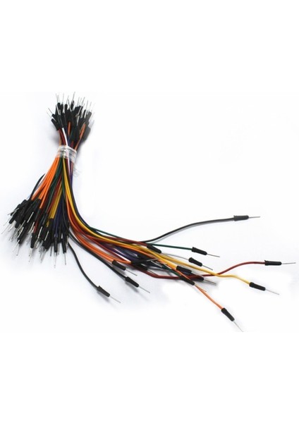 65'li Erkek-Erkek Breadboard Jumper Kablo Seti Esnek 65 Adet