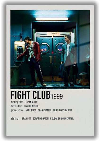 Temperli Cam Tablo Film Afişi Fight Club 1999 Görseli fiyatları