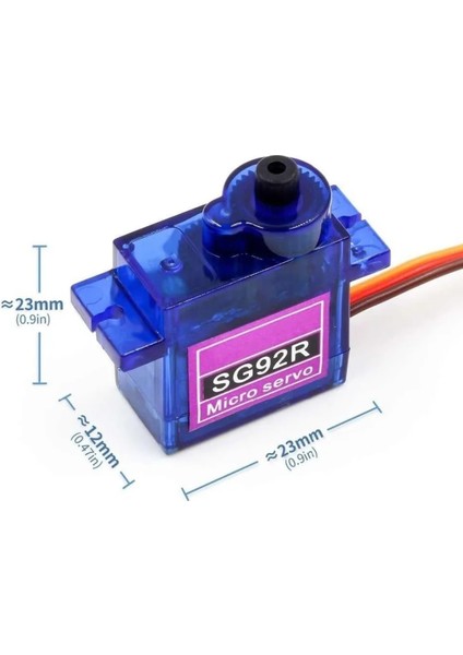 Tower Pro SG92R 12GR Micro Servo Motor 2.5kg 4,8V Plastik Dişli Dijital Dıy Robot Rc Uçak Rc Araba