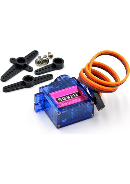 Tower Pro SG92R 12GR Micro Servo Motor 2.5kg 4,8V Plastik Dişli Dijital Dıy Robot Rc Uçak Rc Araba