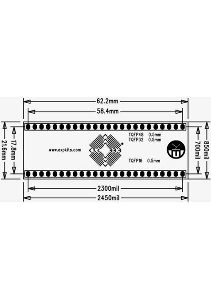 0.5mm Tqfp-2 Pcb - TQFP16 TQFP32 TQFP48 Proto Pcb Pertenaks Devre