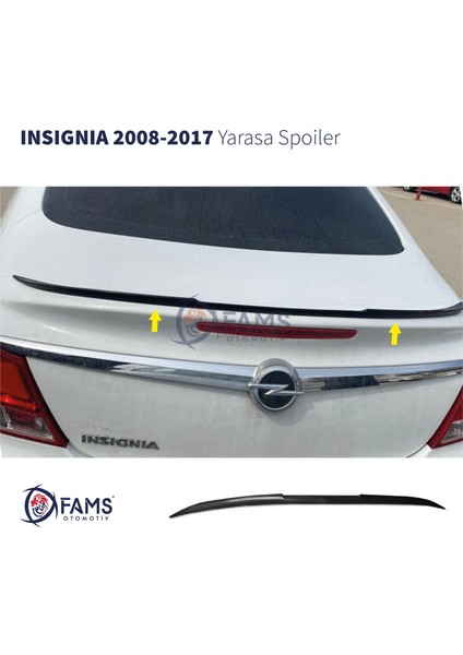 Fams Otomotiv Opel Insignia 2008-2017 Yarasa Spoiler Esnek Plastik 122 cm