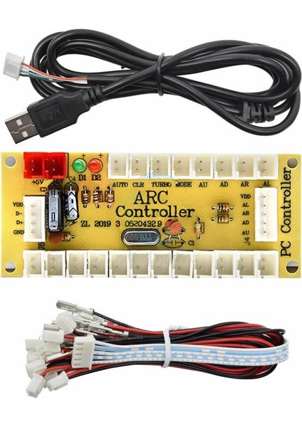 Arcade USB Kontrol Kart Seti Pc Joystick Oyun Kol Konsol Buton Kablo Kit 5V Diy Sıfır Gecikme Kit