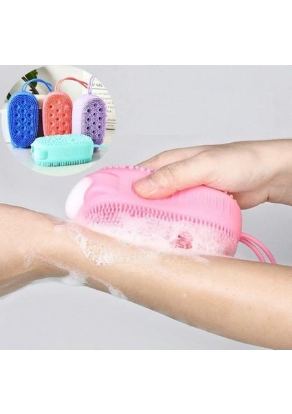 Slikon Banyo Sırt Kesesi Sünger Hazneli Köpürten Masajlı Sırt Kesesi fiyatları
