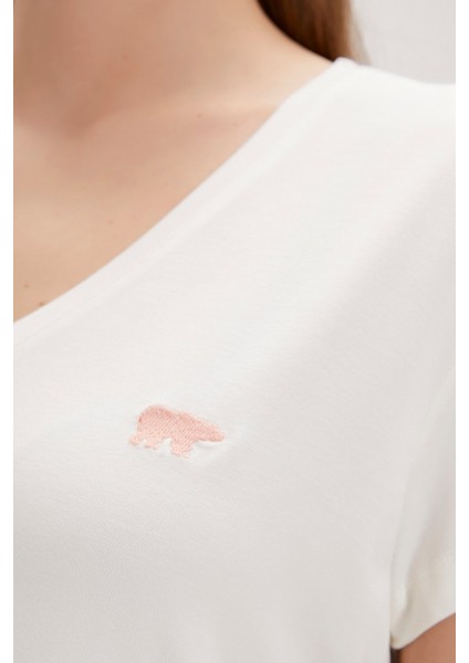 Menas T-Shırt Beyaz Kadın Tshirt modelleri
