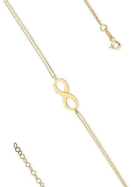 14 Ayar Altın Sonsuzluk Bileklik