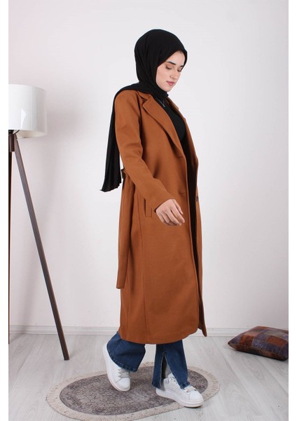 Kr 180 Uzun Astarlı Kaşe Kaban 115 cm