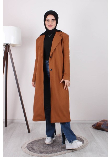 Kr 180 Uzun Astarlı Kaşe Kaban 115 cm