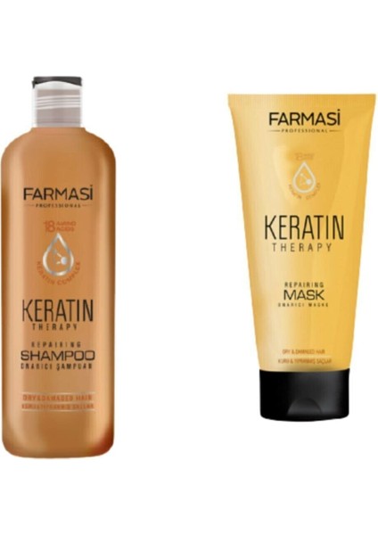 Keratin Therapy Onarıcı Şampuan + Keratin Therapy Onarıcı Maske