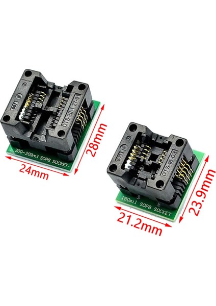 150 Mil ve 200 Mil Smd Soic8 Sop8 So8 To Dip8 Yaylı Soket Adaptör Eeprom Flash Programlayıcı Entegre