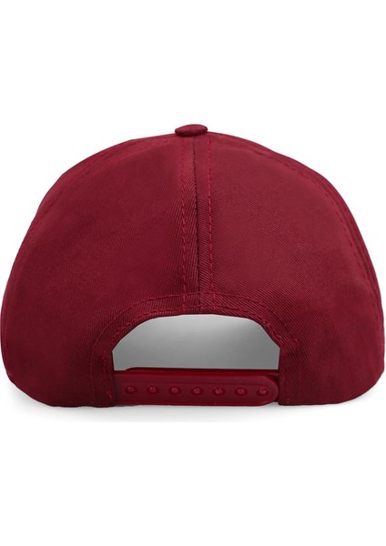 V1 Baseball Kids Mağara Adamı - 1 Kod Logolu Bordo Çocuk Şapka (Cap)