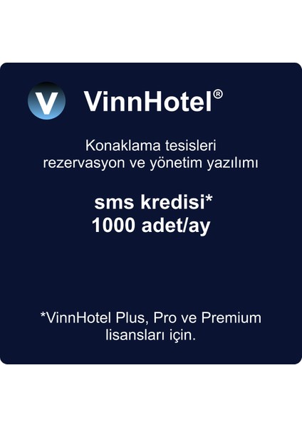 VinnHotel-1000 Sms Kredisi/ay