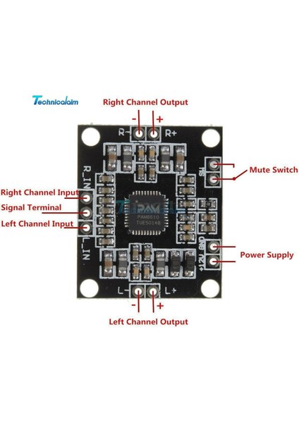 PAM8610 2X15W Stereo Ses Amfilikatörü D Class Amfi Yükseltici Uyumlu