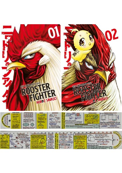 Rooster Fighter 1. 2. Ciltler Manga Seti - Shu Sakuratani - Matematik Öğreten Cetvel