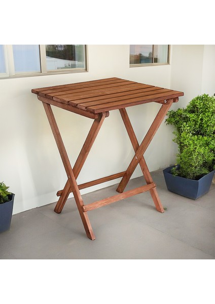 Ahşap Bahçe Masası Katlanır Masa Balkon Masası 2205