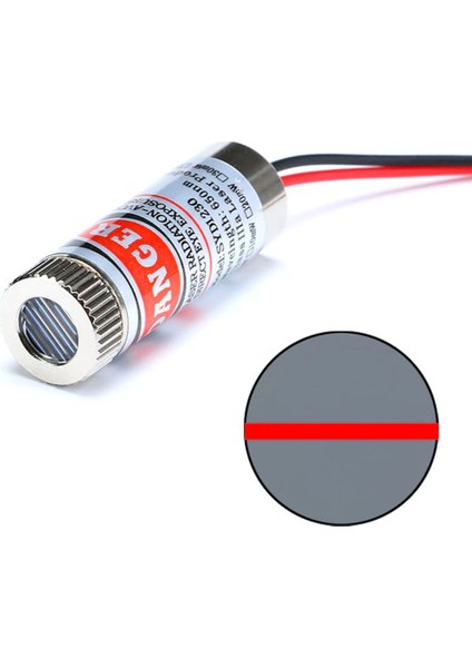 Çizgi Lazer Modül Kırmızı 650NM 3-5V 5mw 650NM Pointer Lens ile Odak Ayarlı 12MM Çap fiyatları