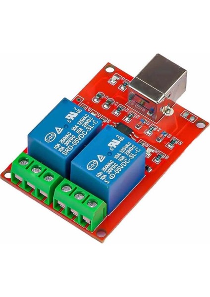 2 Kanal USB Röle Kontrol Modülü Bilgisayardan Cihaz Açma KAPAMAHIDUSBNONC220V10A Anahtar Uyumlu
